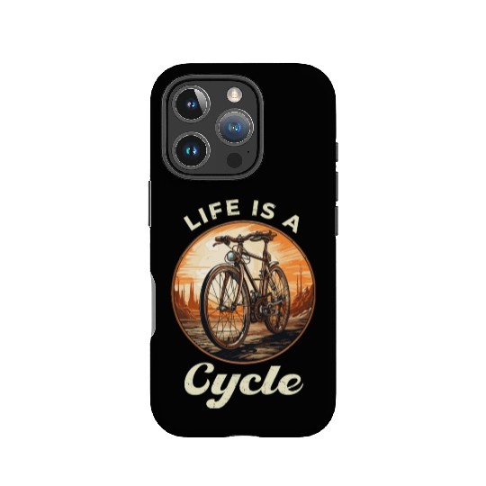 Life is a Cycle Bicycle, Bike, Cycling IPhone Cases
