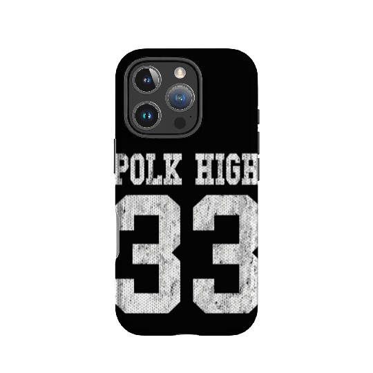 Polk High School Football Jersey 33 Aged Look IPhone Cases