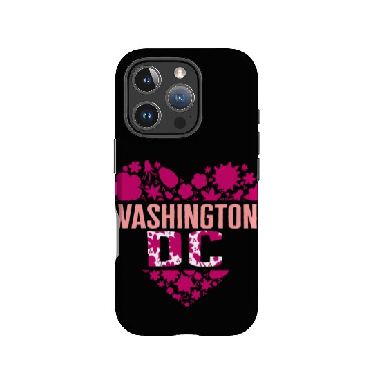 Washington DC IPhone Cases, Cherry Blossom Heart Floral