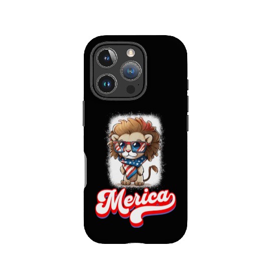 4th Of July Patriotic Lion Merica IPhone Cases