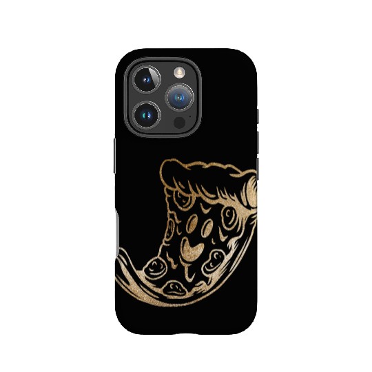 Golden pizza slice IPhone Cases