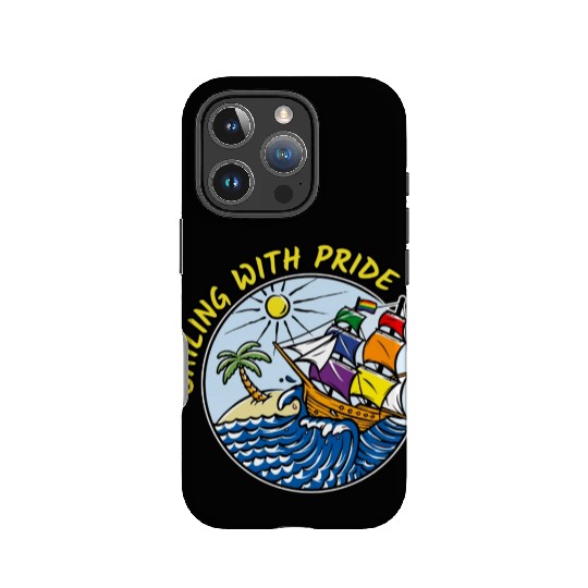 LGBTQ Sailing Ship with Rainbow Flag, Vacation IPhone Cases