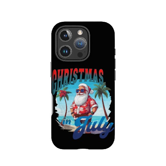 Santa at the Beach | Christmas In July IPhone Cases