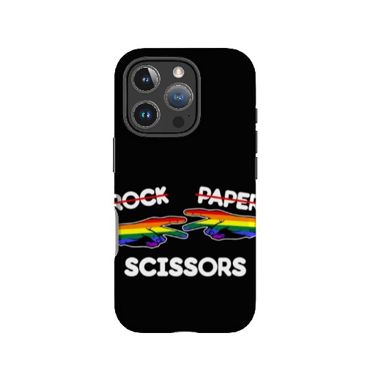 Rock Paper Scissors Funny Lesbian Pride LGBT Pun IPhone Cases