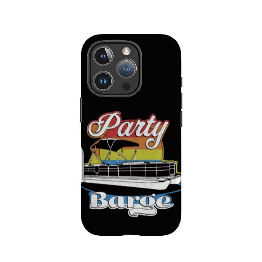 Pontoon Boat Retro Party Barge Lake Life IPhone Cases