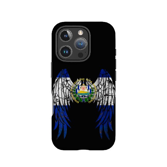 El Salvadorian Flag Angel Wings Jesus Christian El IPhone Cases
