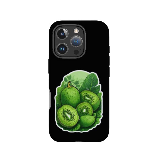 Green Kiwi Pattern Sticker IPhone Cases