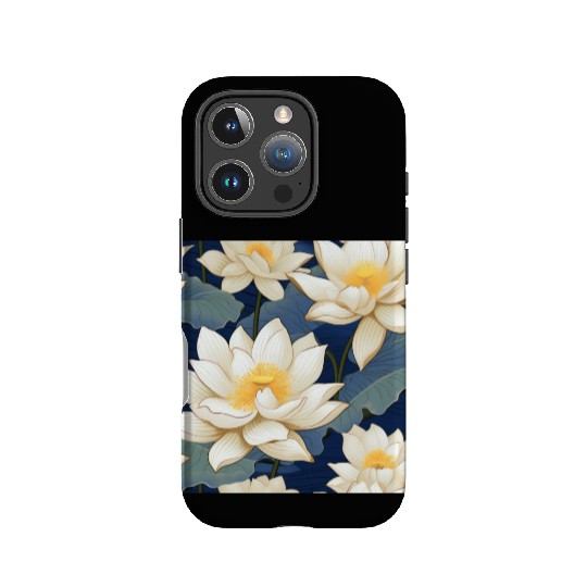 Serenity Blooms: Timeless Lotus Pattern IPhone Cases