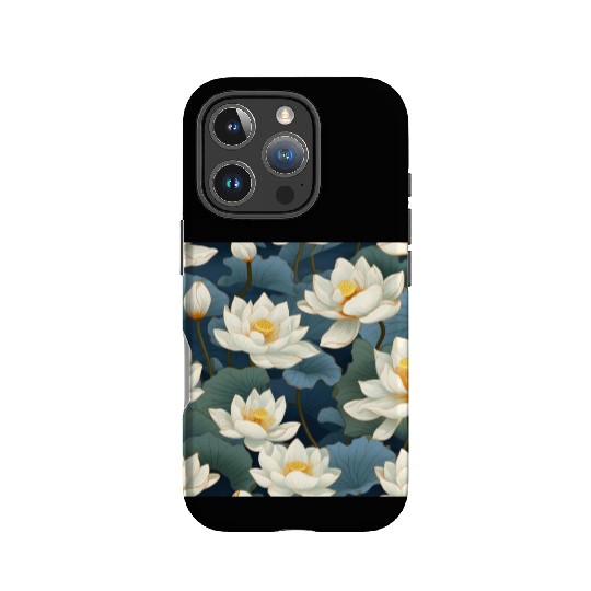Serenity Blooms: Timeless Lotus Pattern IPhone Cases
