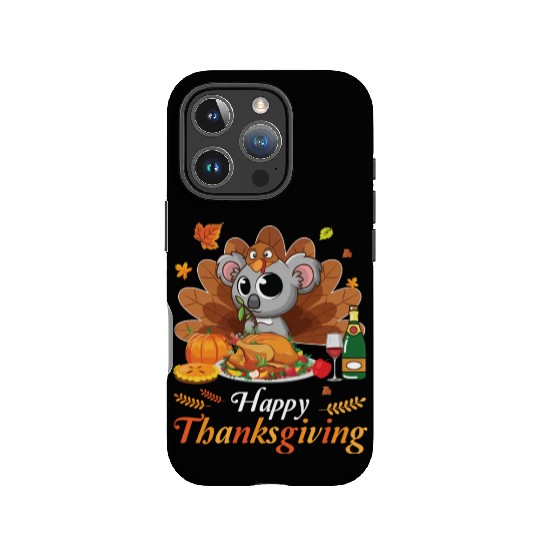 Koala Turkey Costume Wine Pie Pumpkin Happy IPhone Cases