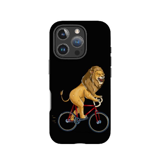 Lion Riding Bicycle Cute Biker Cyclist Cycling IPhone Cases