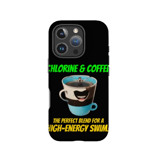 Chlorine and coffee: Swimmer Swimming Swim IPhone Cases