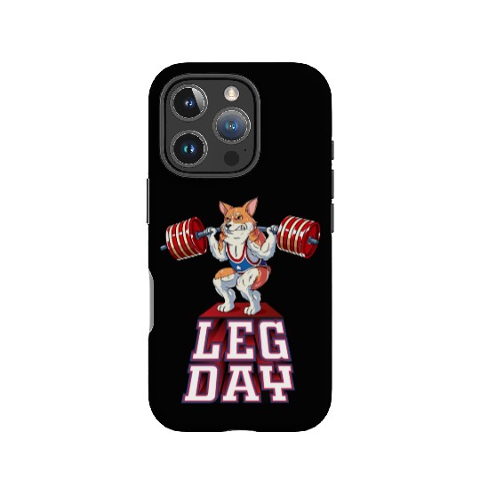 Leg Day Corgi Weight Lifting Squat Gym IPhone Cases