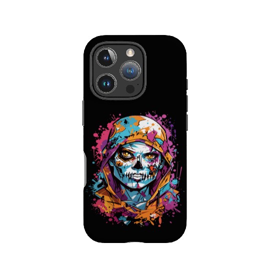 Colored Skull: Vibrant Mystery IPhone Cases