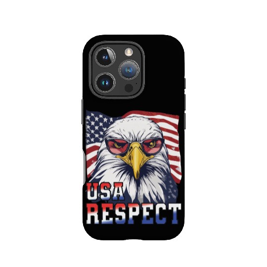gift idea bald eagle american flag IPhone Cases
