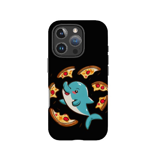 Pizza dolphin IPhone Cases
