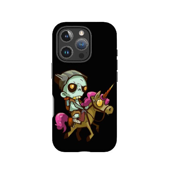 Zombie on unicorn IPhone Cases