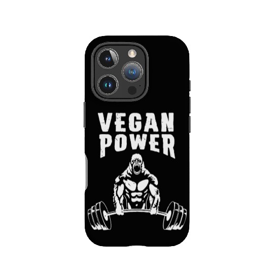 Vegan Power Gorilla Bodybuilding Gym Workout IPhone Cases