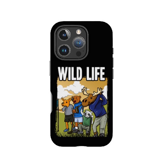 Funny Golf IPhone Cases With Deer Raccoon Moose Bear Golf