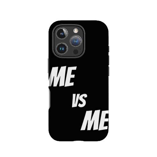 Me vs Me (white) IPhone Cases