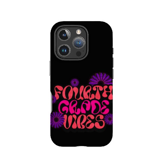 Fourth Grade Vibes for School Guys Neon Colors Flo IPhone Cases