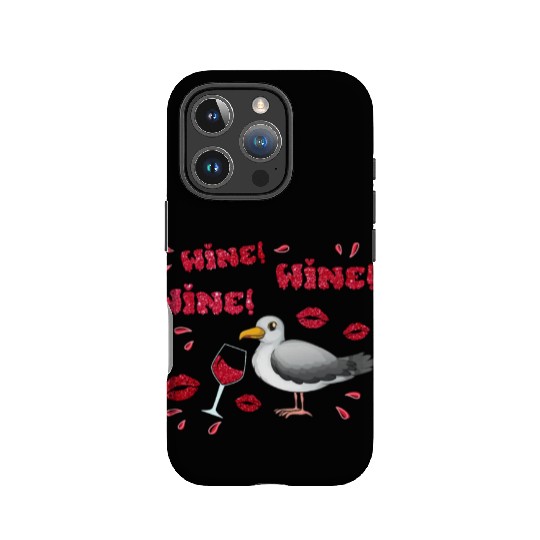 Wine Seagull Bird Lover Shorebird Seagulls IPhone Cases