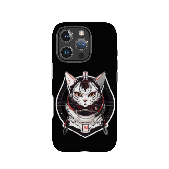 Samurai Space Cat Saga: Cosmic Feline Embarks on a IPhone Cases