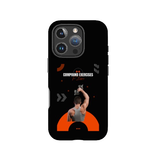 Black Orange Modern Gym Book Cover IPhone Cases