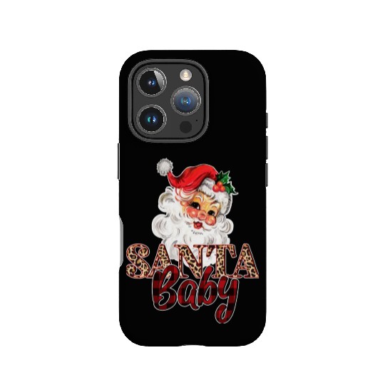 vintage retro Santa ,leopard and buffalo pattern IPhone Cases