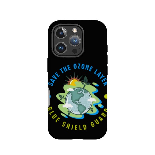 SAVE THE OZONE LAYER BLUE SHIELD GUARD IPhone Cases
