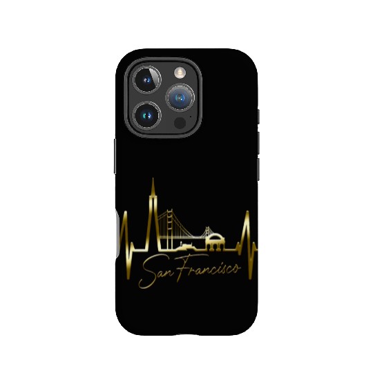 San Francisco Skyline Heartbeat California Lover IPhone Cases