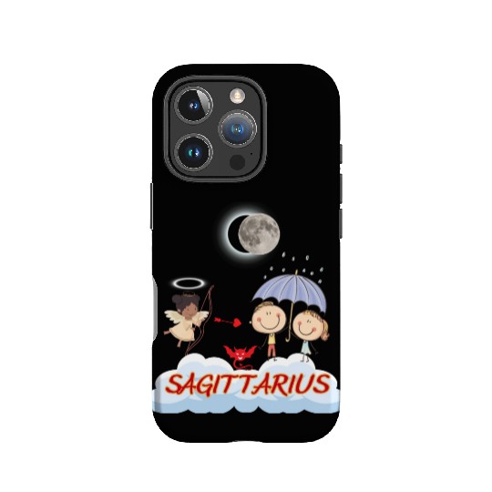 Zodiac Sign Sagittarius Astrology Angel & Bow IPhone Cases