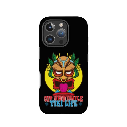Tiki Mask Hawaiian Decor Luau Party South Pacific IPhone Cases