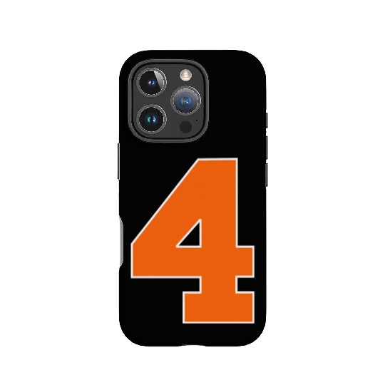 Number 4 Sports Orange IPhone Cases