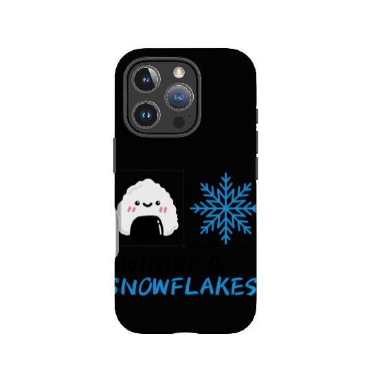 Onigiri and Snowflakes for the Holidays IPhone Cases