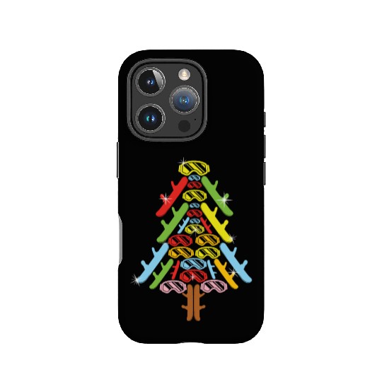 Christmas Christmas Tree Snowboard Snowboarder IPhone Cases