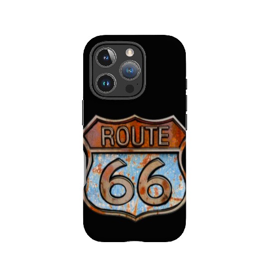 Route 66 vintage sign - Rusty metal sign 3 IPhone Cases