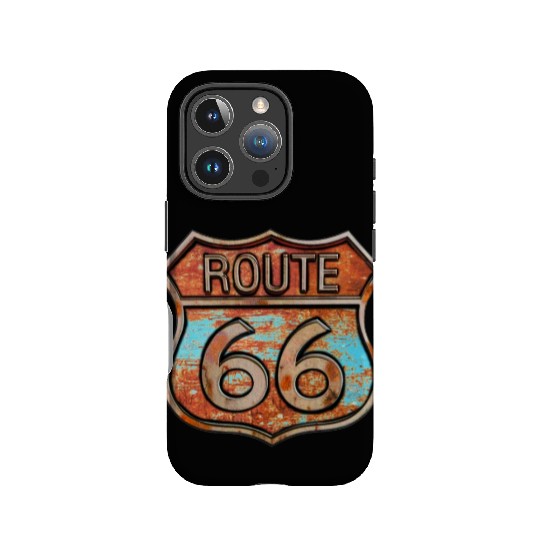 Route 66 vintage sign - Rusty metal sign IPhone Cases