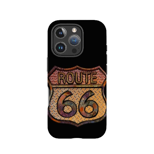 Route 66 vintage sign - Rusty metal 2 IPhone Cases