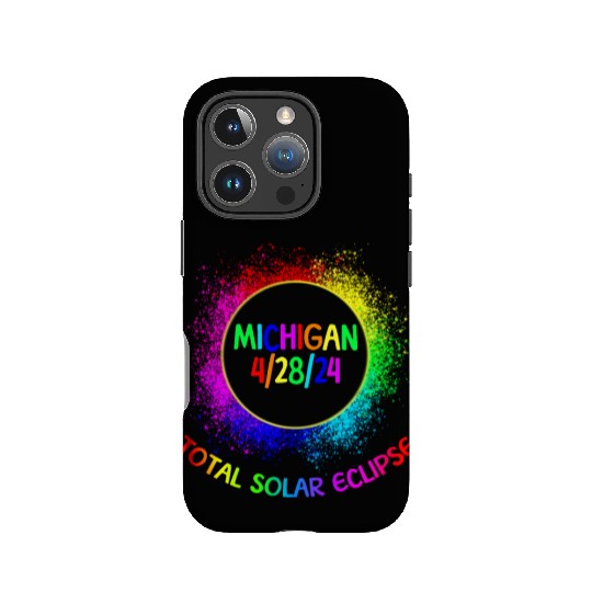 Total Solar Eclipse Michigan 4/28/24 Kids Eclipse IPhone Cases