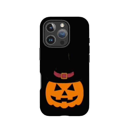 Pumpkin with hat IPhone Cases - Funny Halloween