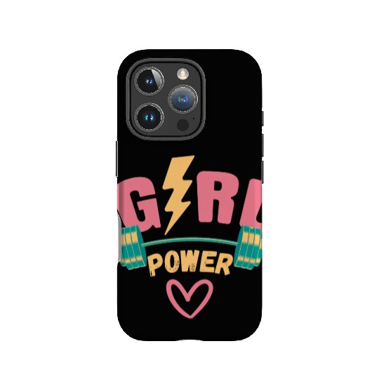 Girl power, gym design. IPhone Cases