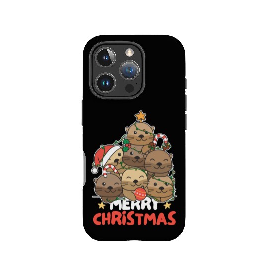 Otter Christmas Tree Merry Christmas IPhone Cases