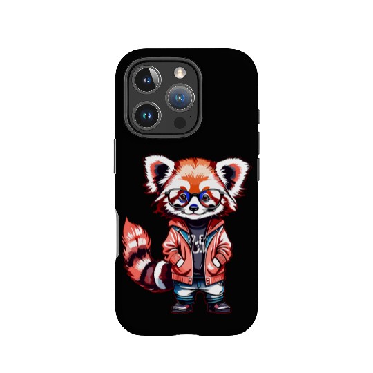 Red Panda Cub Watercolor IPhone Cases