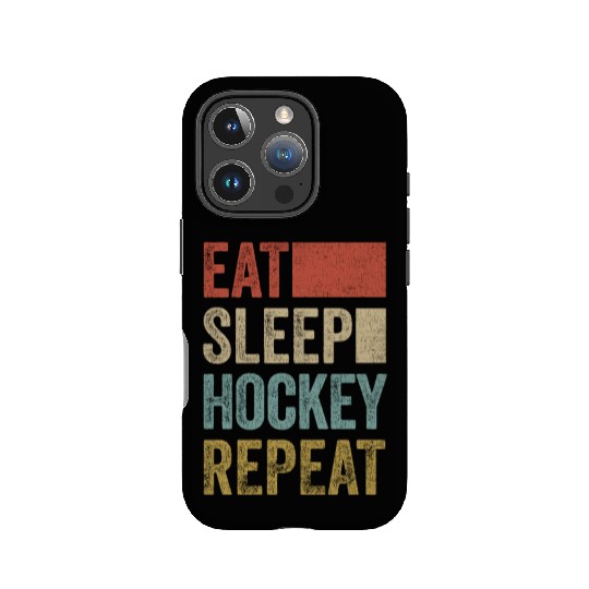 Eat Sleep Hockey Repeat IPhone Cases Kids Ice Hockey Boys