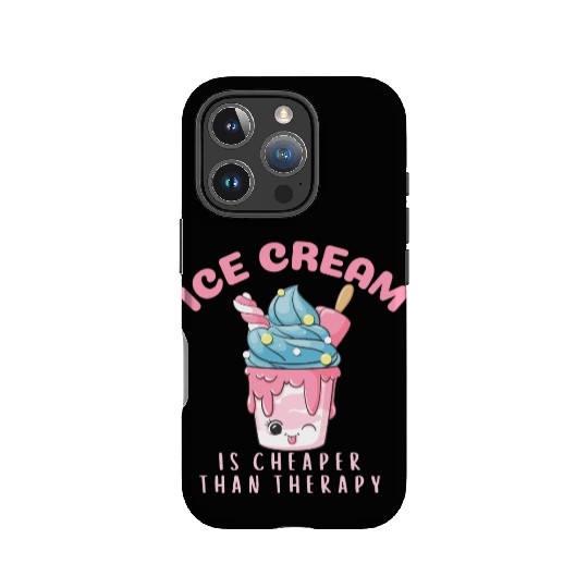 ice cream is cheaper than therapy IPhone Cases