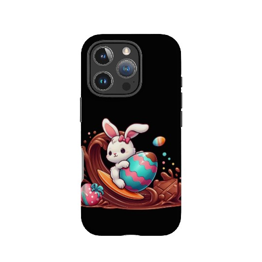 Easter Bunny Surfboard Chocolaty Waves IPhone Cases