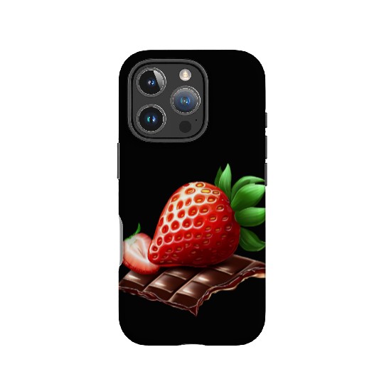 Sweet Temptation: Strawberry Meets Dark Chocolate IPhone Cases