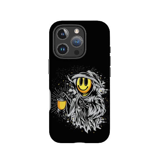 Smiley reaper | scary lantern halloween fun IPhone Cases