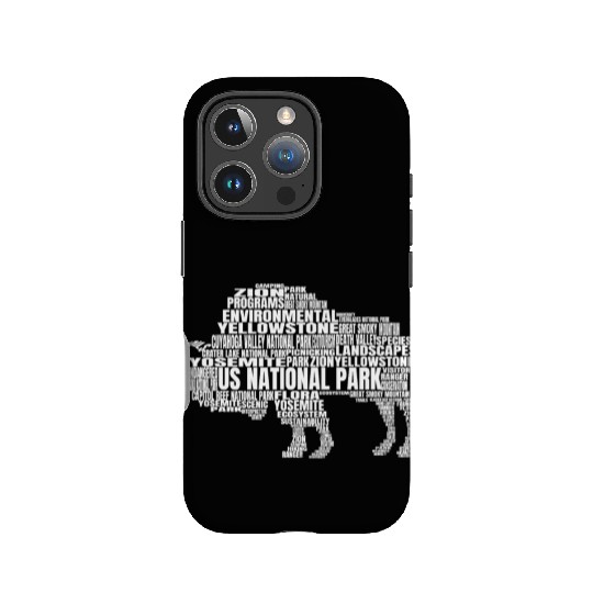 US National Parks Buffalo Hiking Campground Kidsbu IPhone Cases